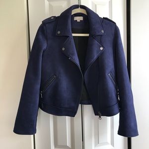 Suede blue jacket